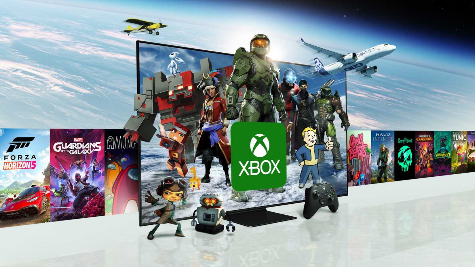 characters and art from games owned by xbox.
