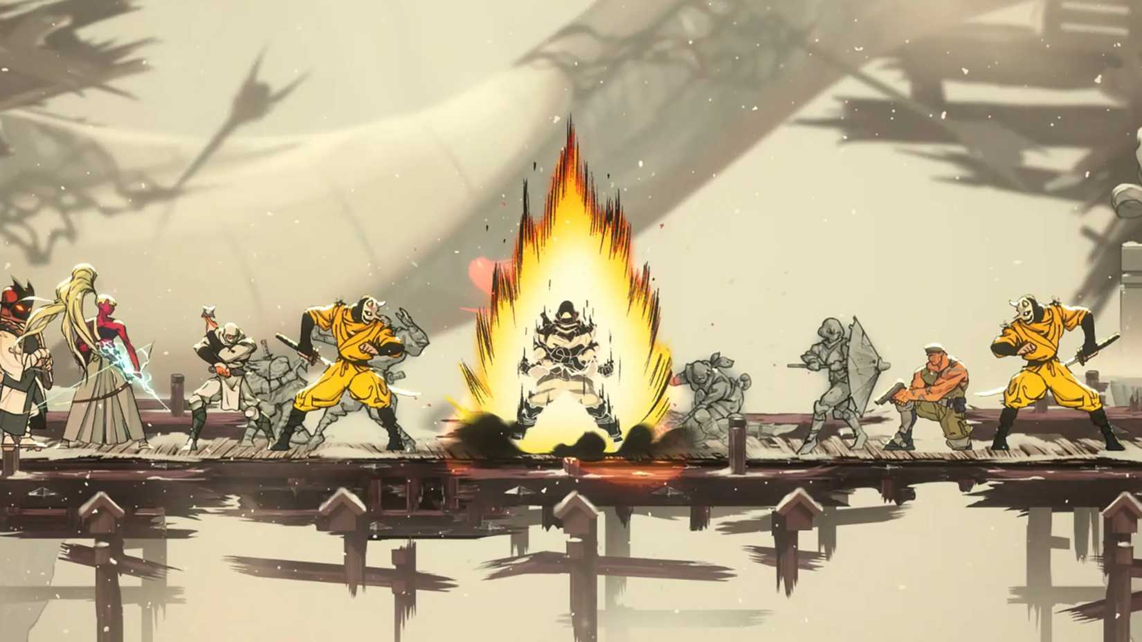 Joe Musashi powers up in the Shinobi Art of Revenge.