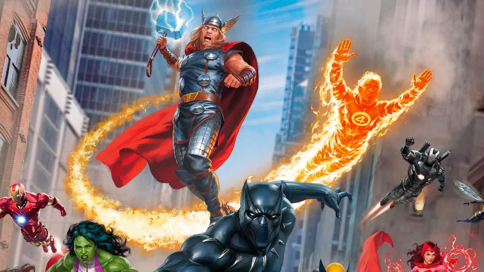 MTG Marvel Heroes artwork.