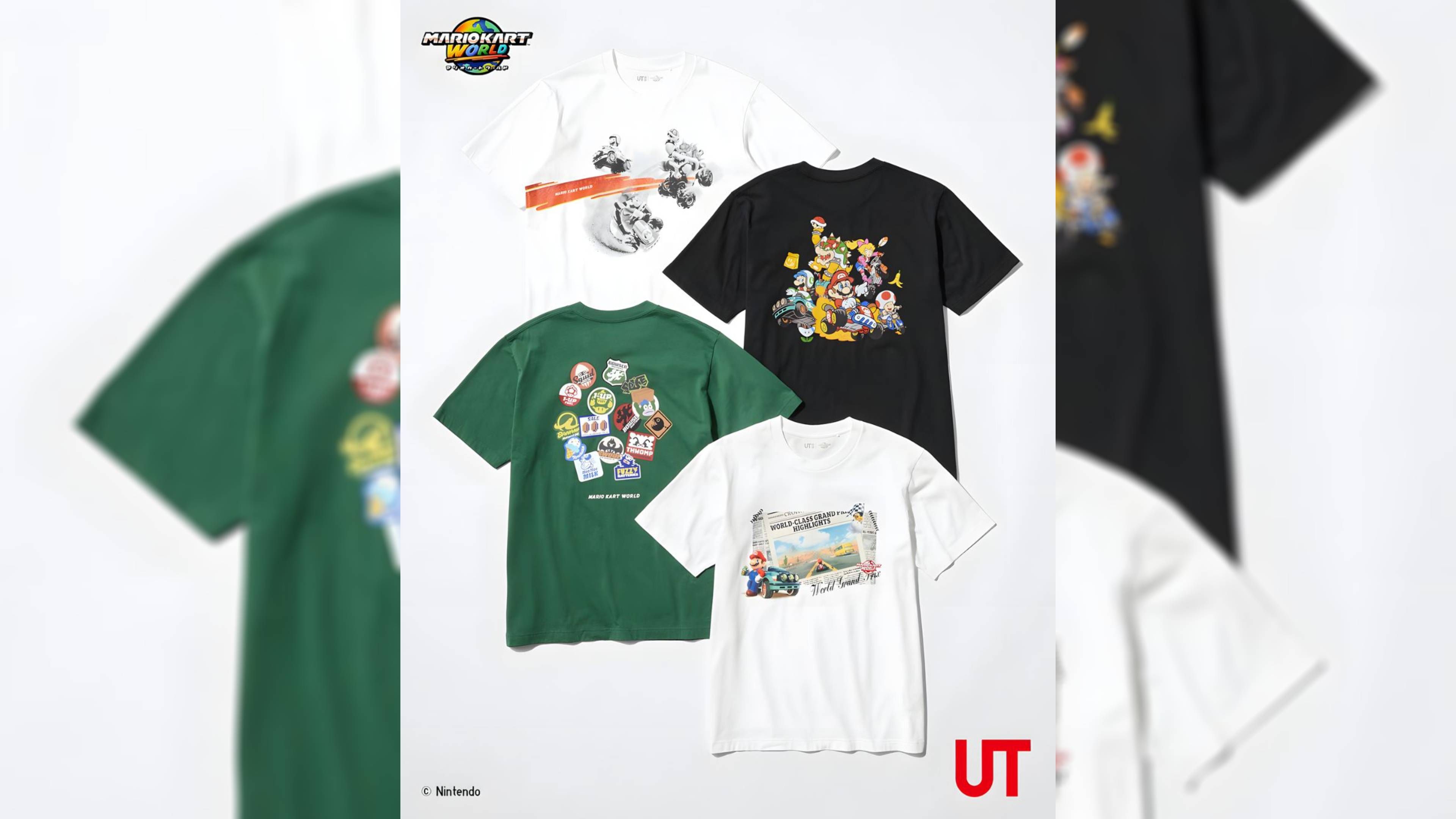 Camiseta da coleção Mario Kart World da Uniqlo