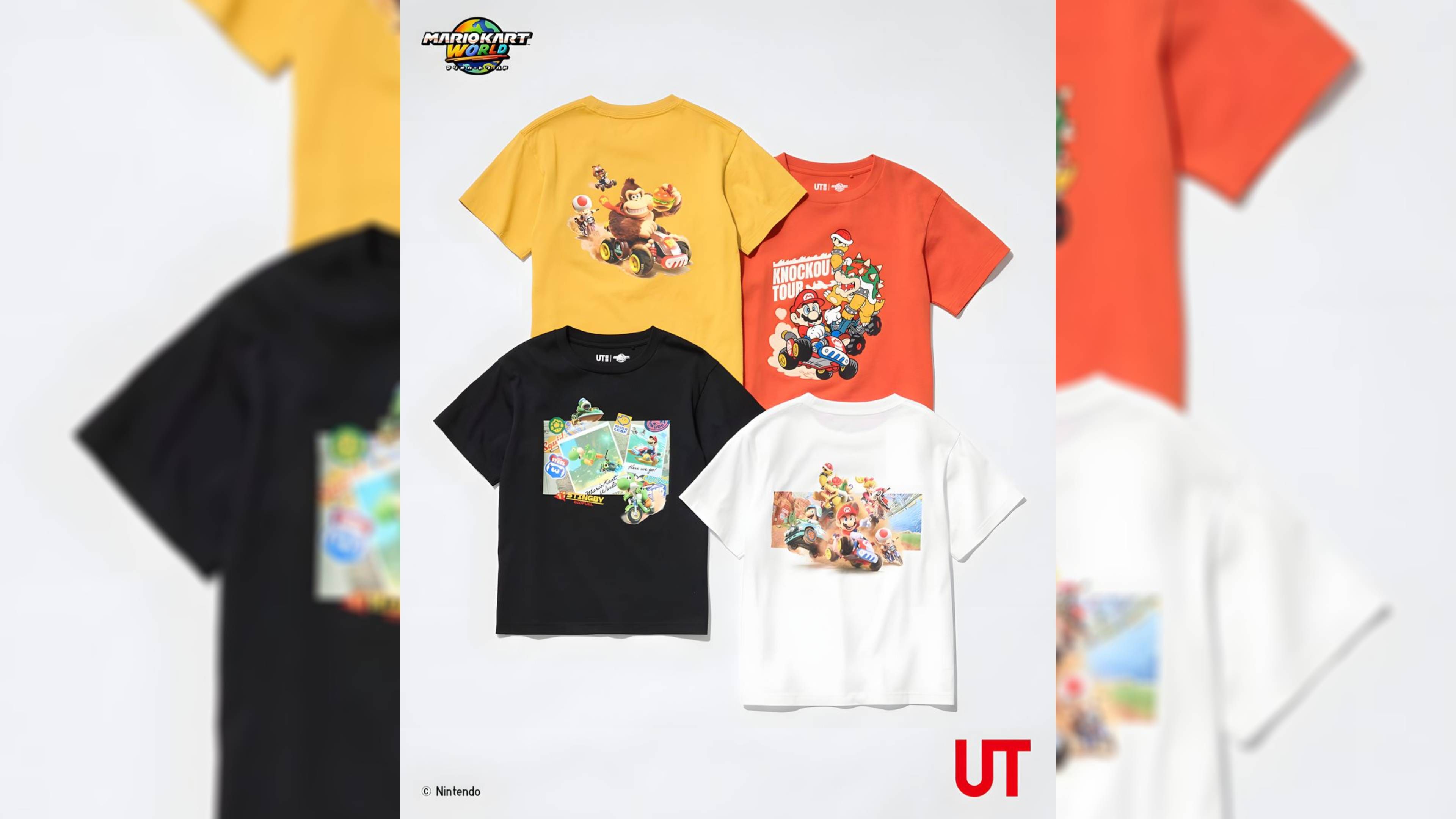 Detalhe de estampa da coleção Mario Kart World