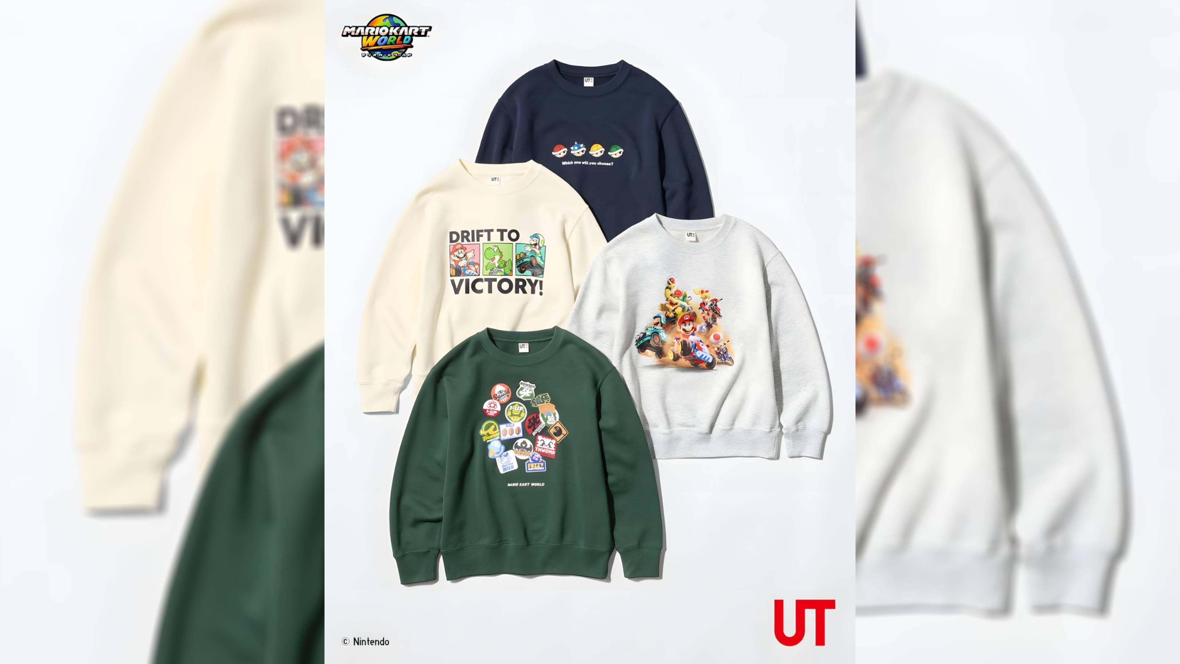 Peças da coleção Mario Kart World da Uniqlo
