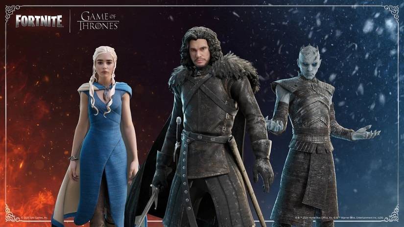 Promotional image for the Game of Thrones Fortnite collab.