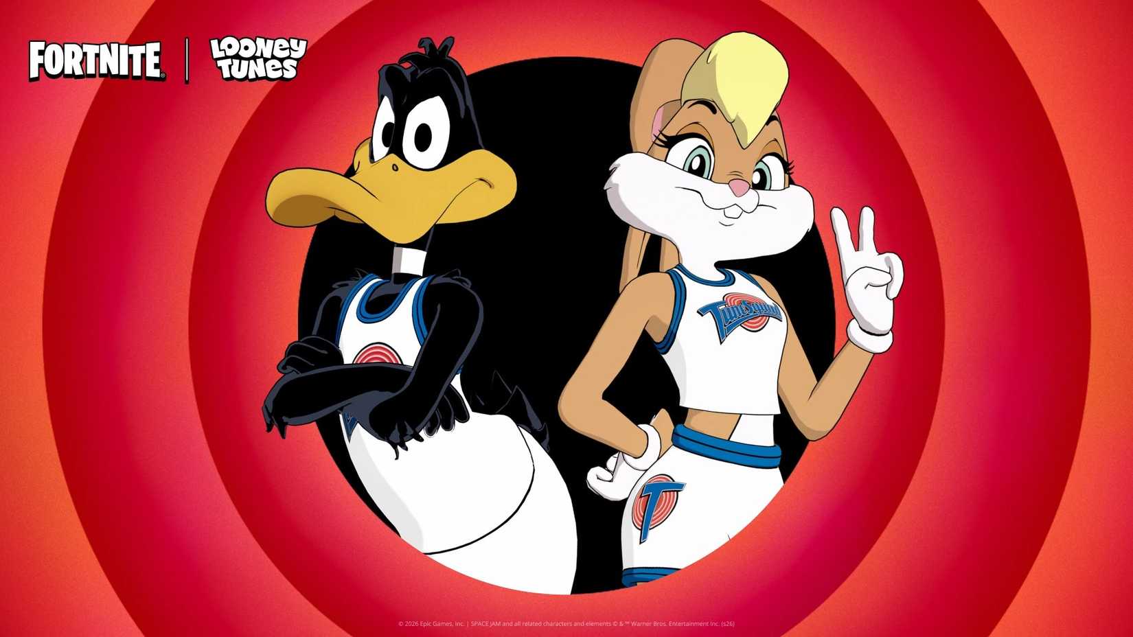 Promotional image for the Looney Tunes Fortnite collab.
