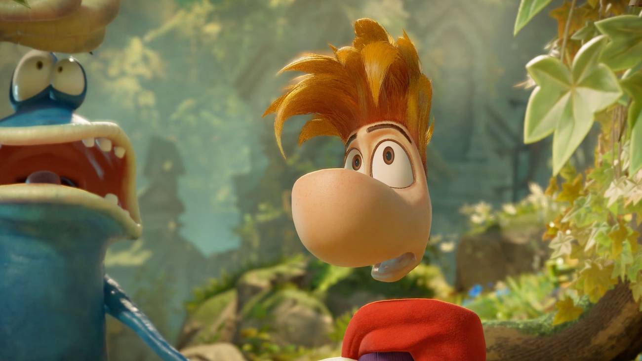 Rayman looking shocked in Rayman Legends Retold.