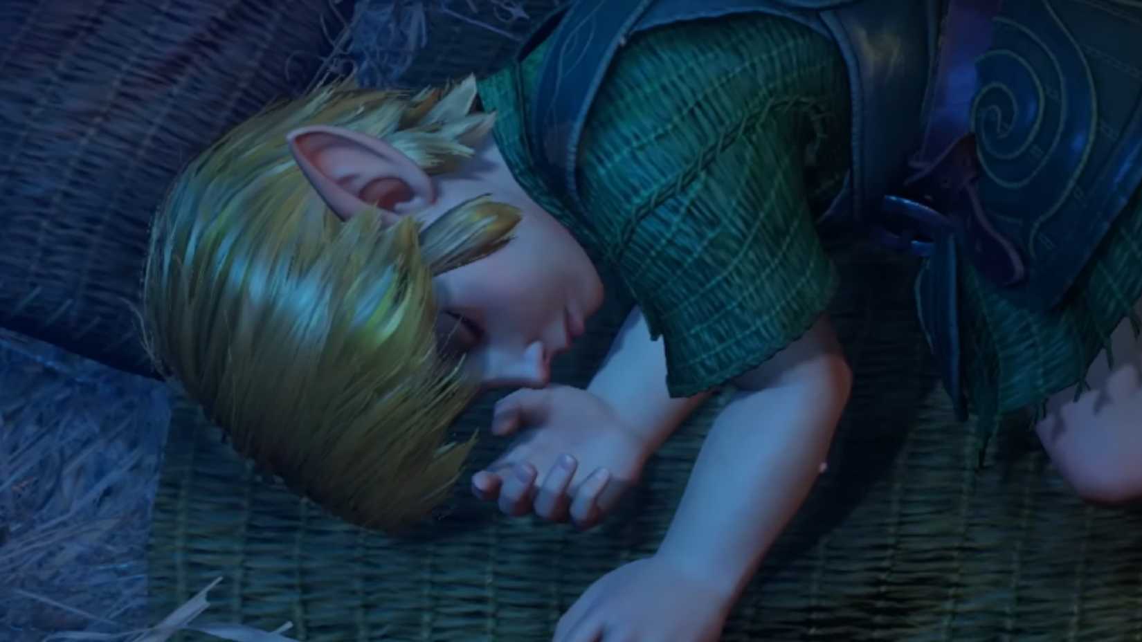 Sleeping Link in Ocarina of Time.