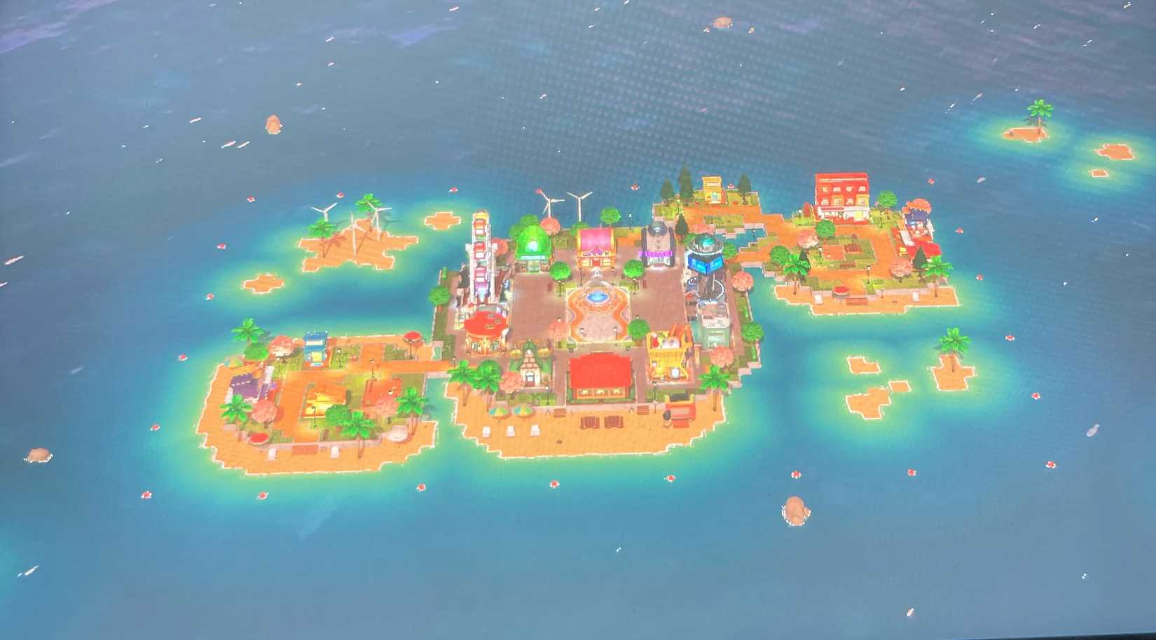 Suburban neighborhood in Tomodachi Life Living the Dream.