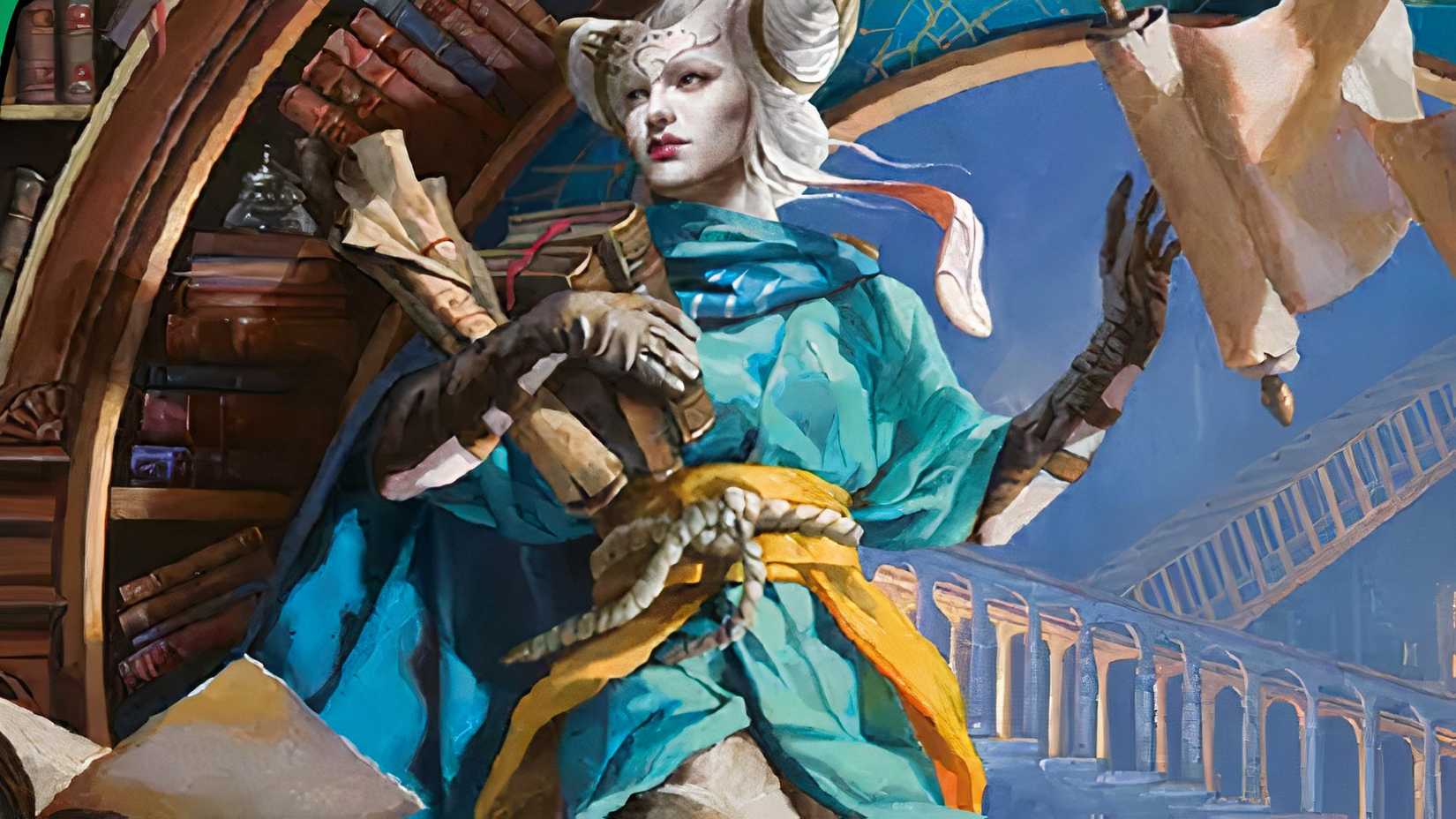 Tamiyo, Experienced Scholar MTG card artwork.