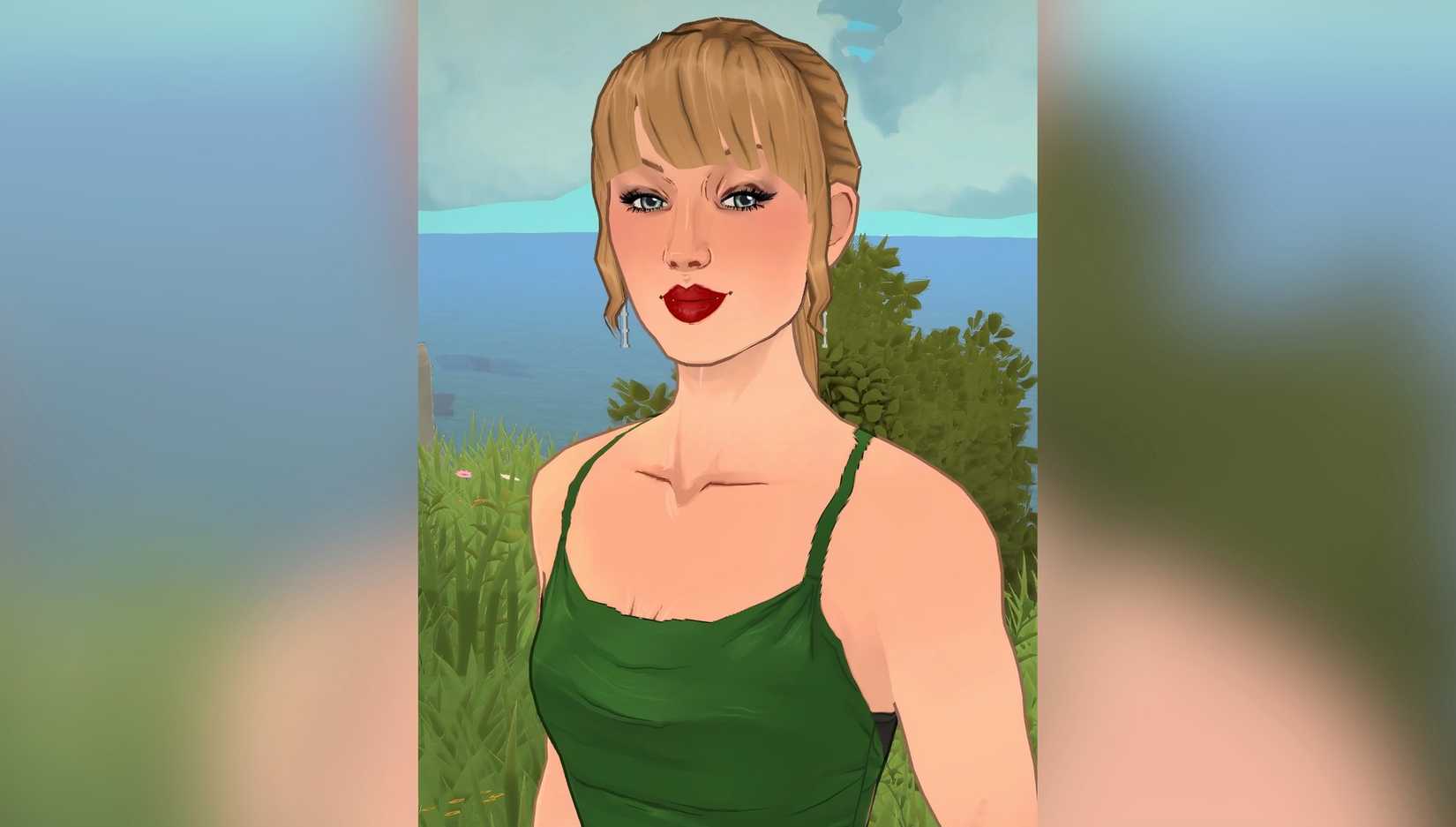 Taylor Swift in Paralives designed by cats