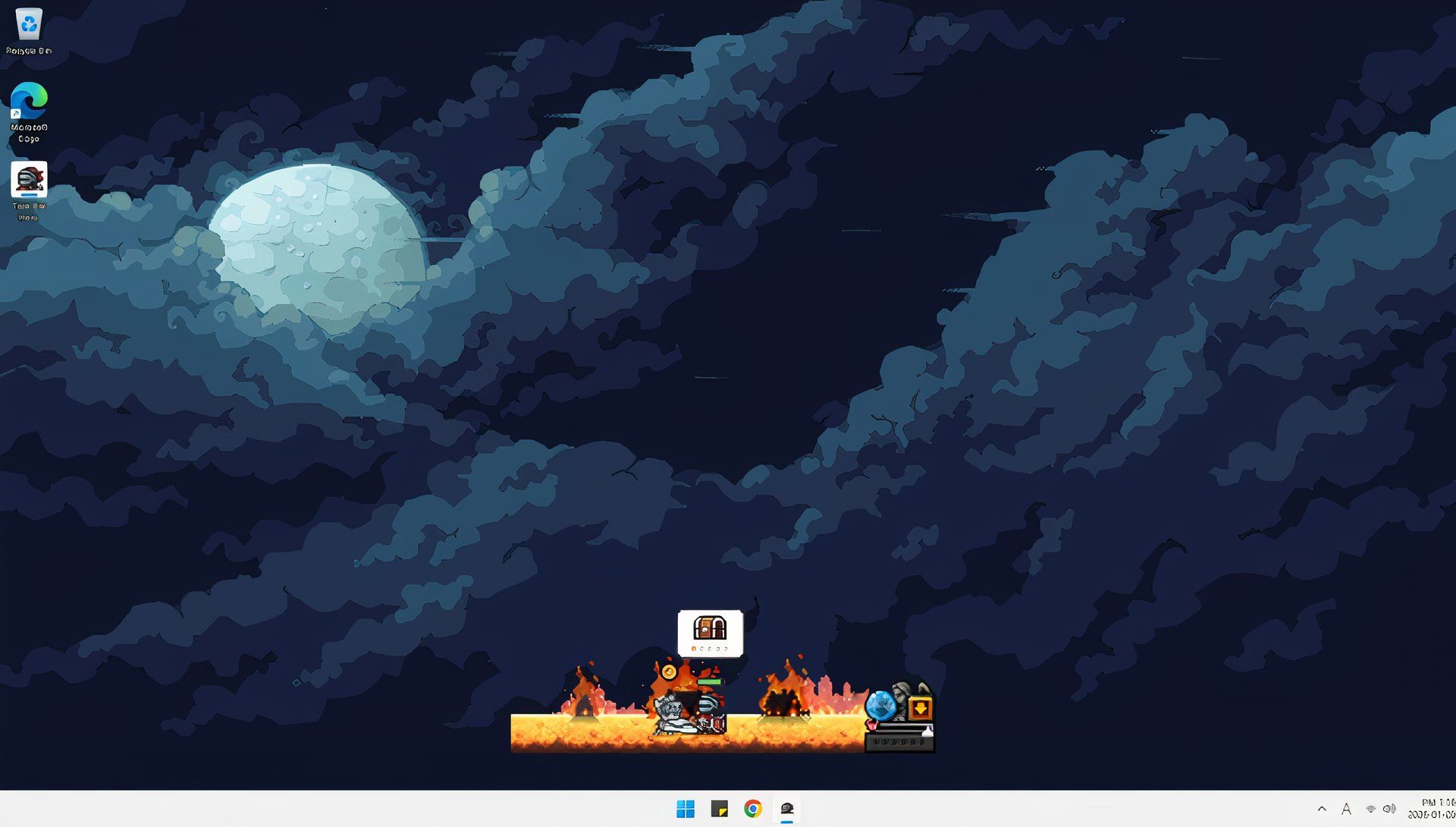 tbh task bar hero running on the bottom of a desktop homescreen
