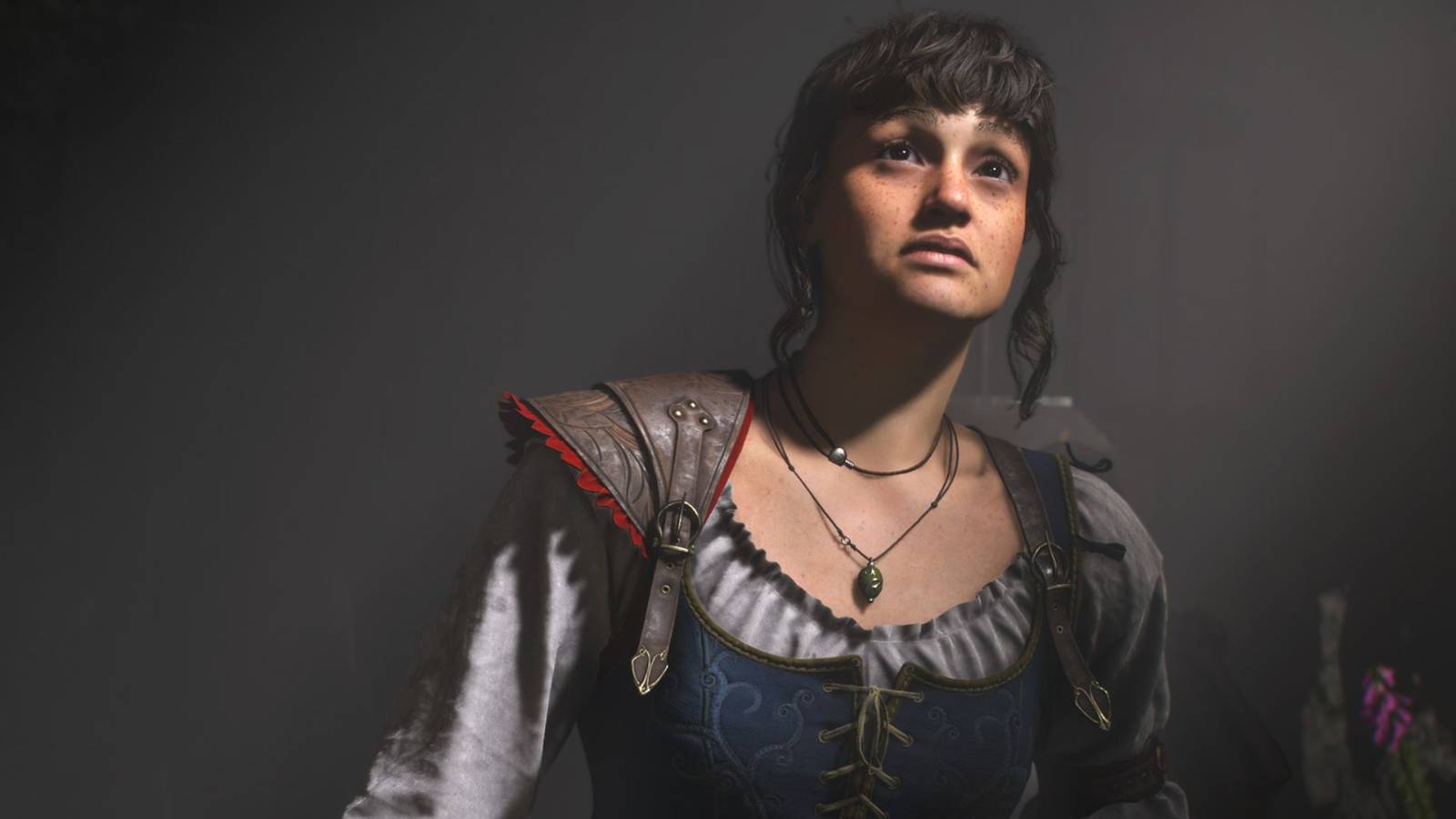 The female hero from Fable looking mildly disturbed.