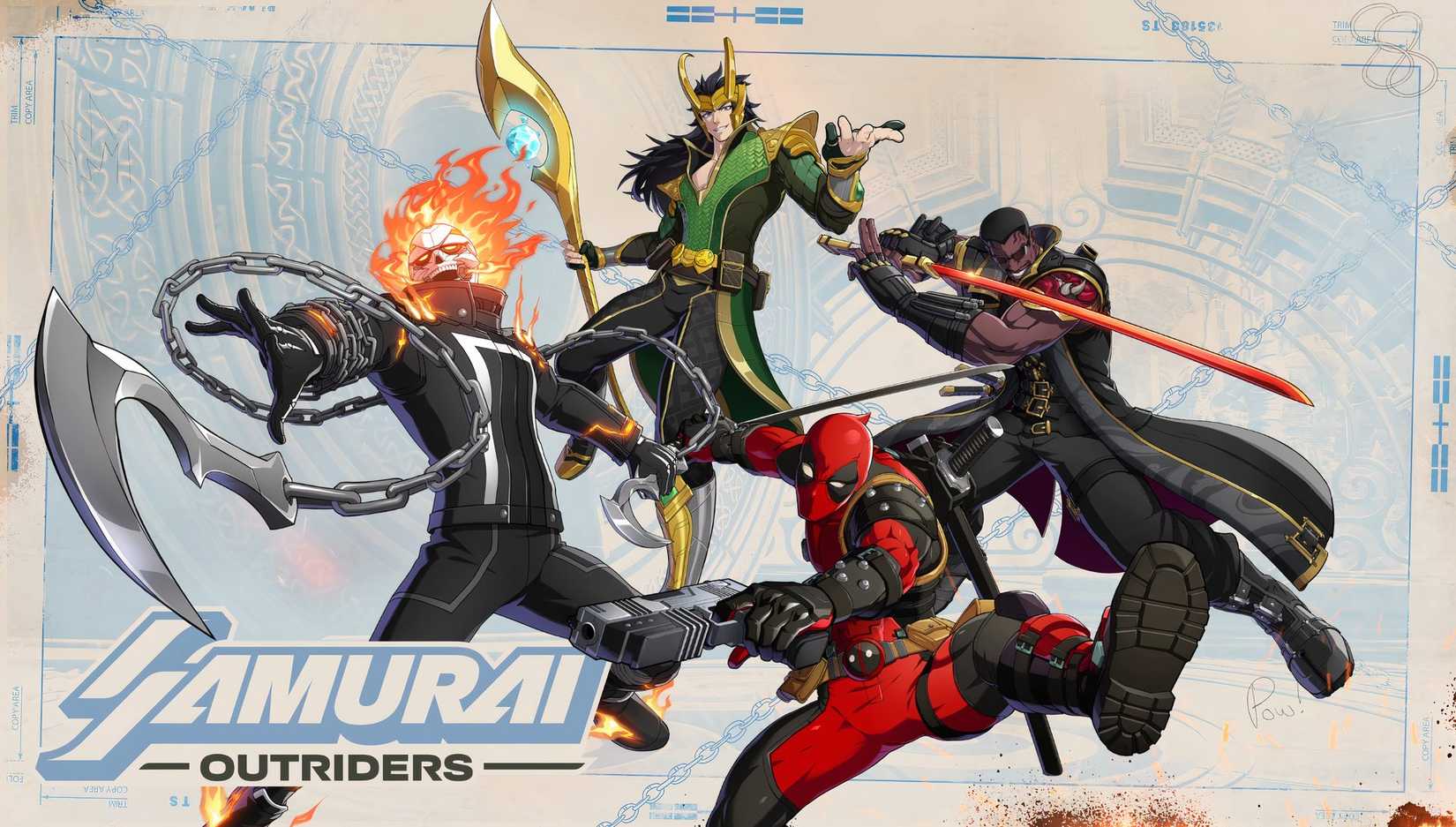 Samurai Outriders from Marvel Tokon Fighting Souls.