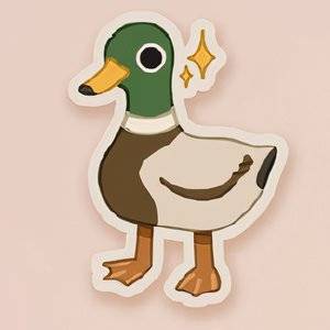 A Duck Sticker in Cat Mail Co-1
