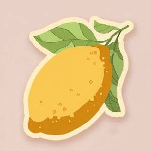 A lemon sticker in cat mail co-1