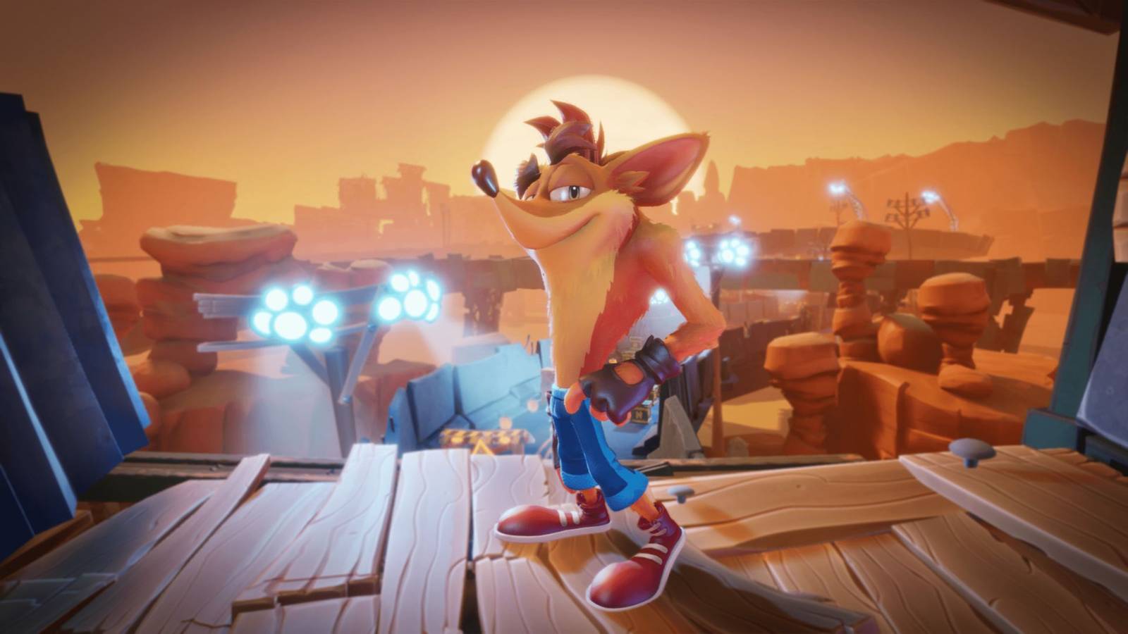 Crash Bandicoot smirking in It's About Time.