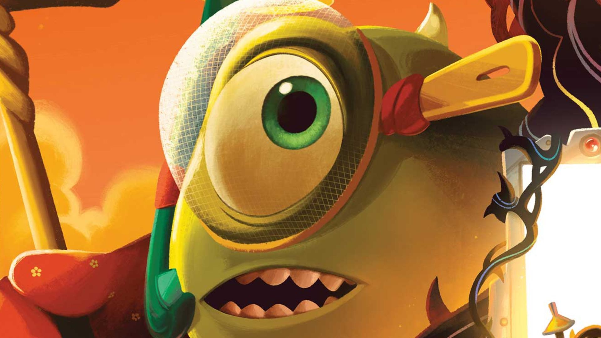 Art of Mike Wazowski in Disney Lorcana by Jules Cruse.