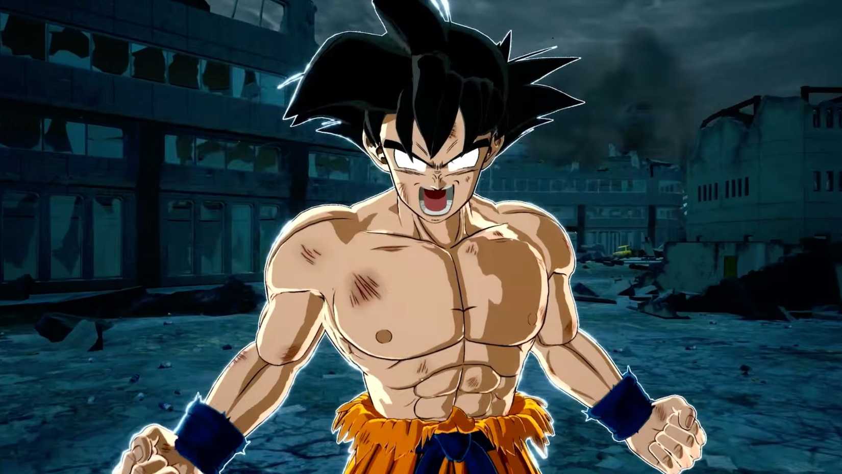 Goku is transforming into False Super Saiyan in Dragon Ball: Sparking Zero.
