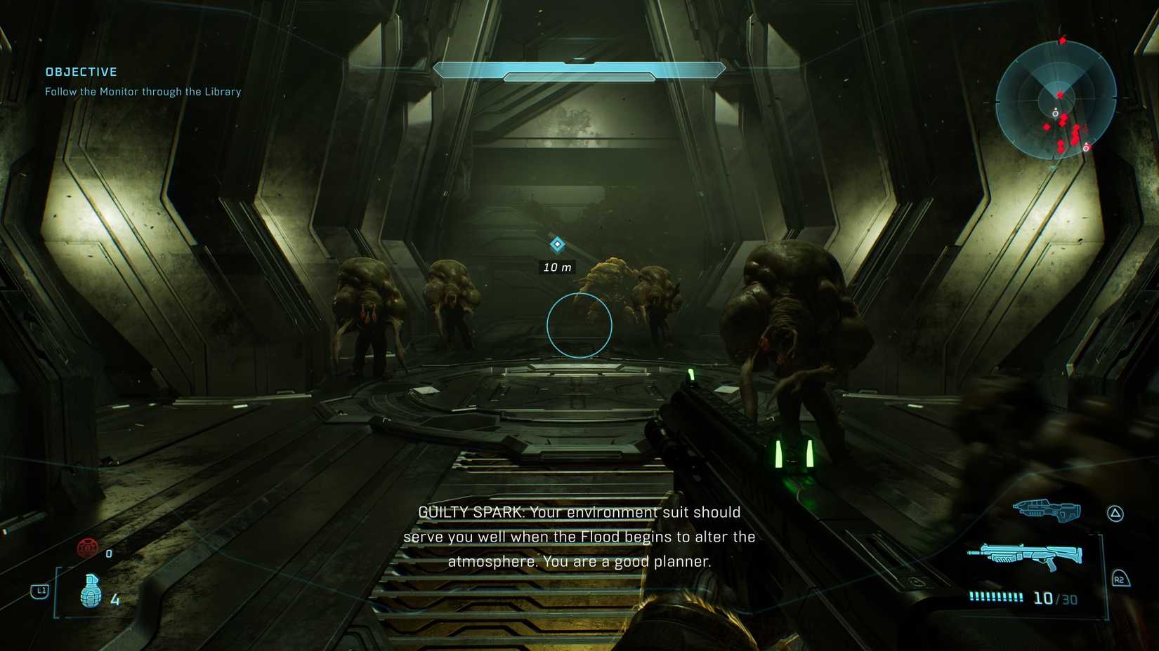 Master Chief encounters a bunch of fat kite in Halo: Campaign Evolved. 
