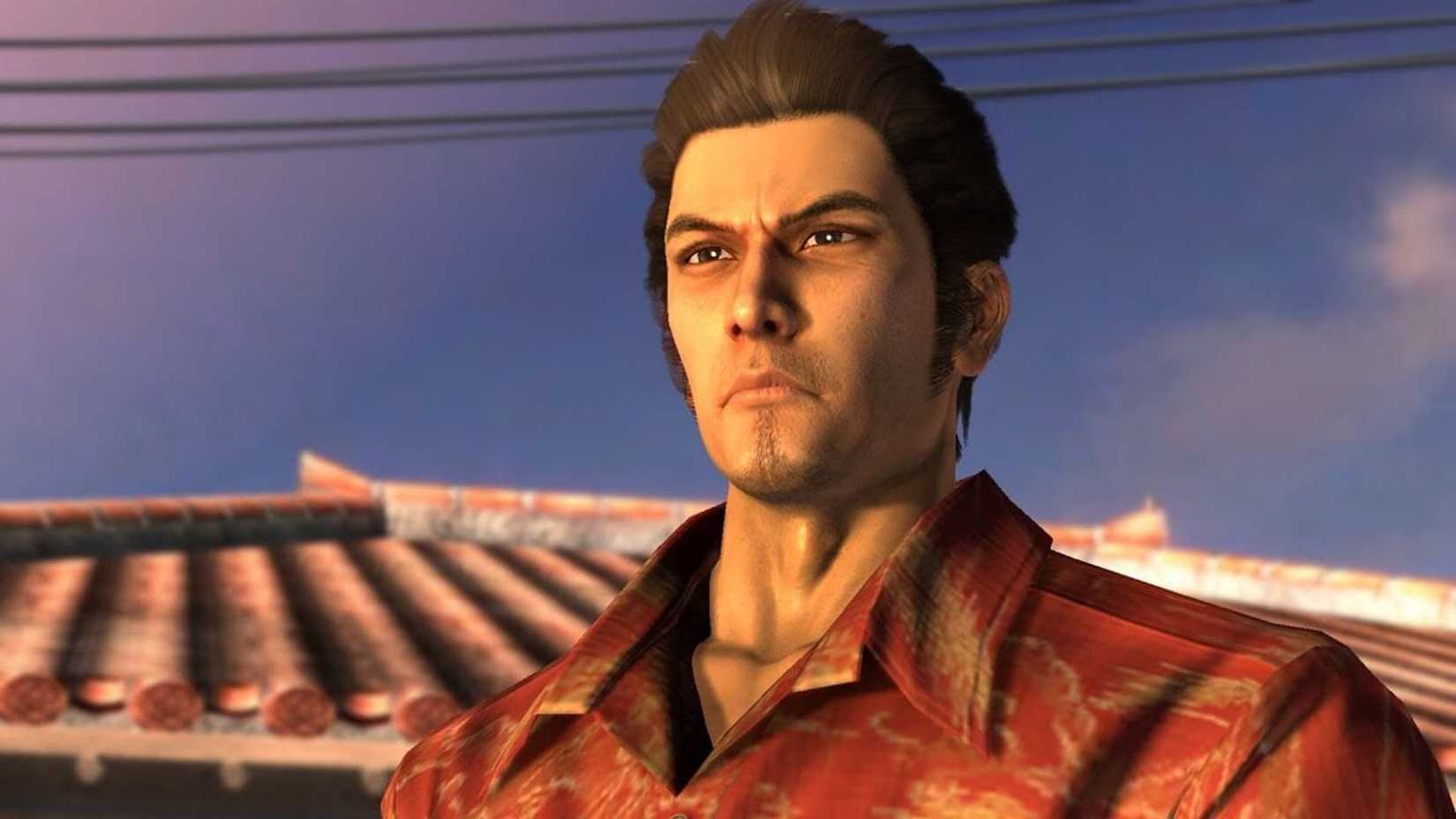Kiryu in his red shirt in Yakuza 3.