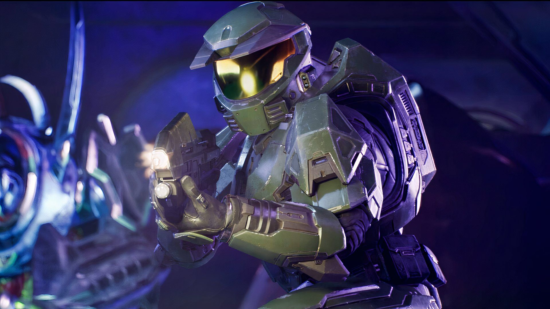 مستر چیف با تفنگ خود در Halo Campaign Evolved.