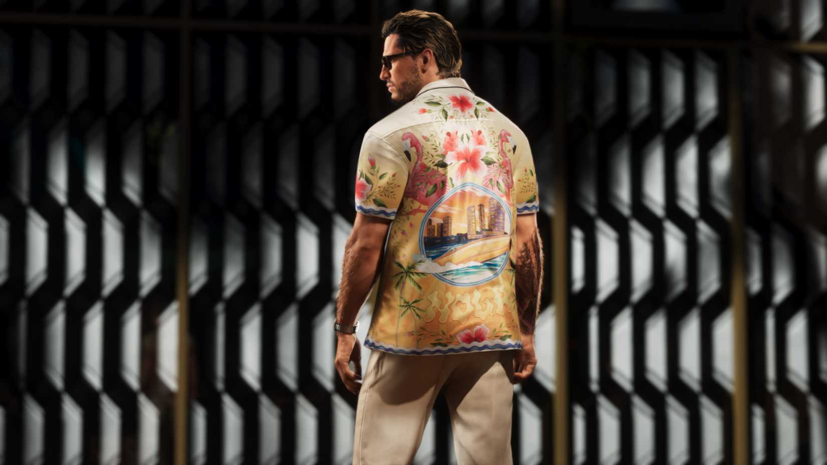 jason بە پشتی بۆ کامێرا لە gta 6.