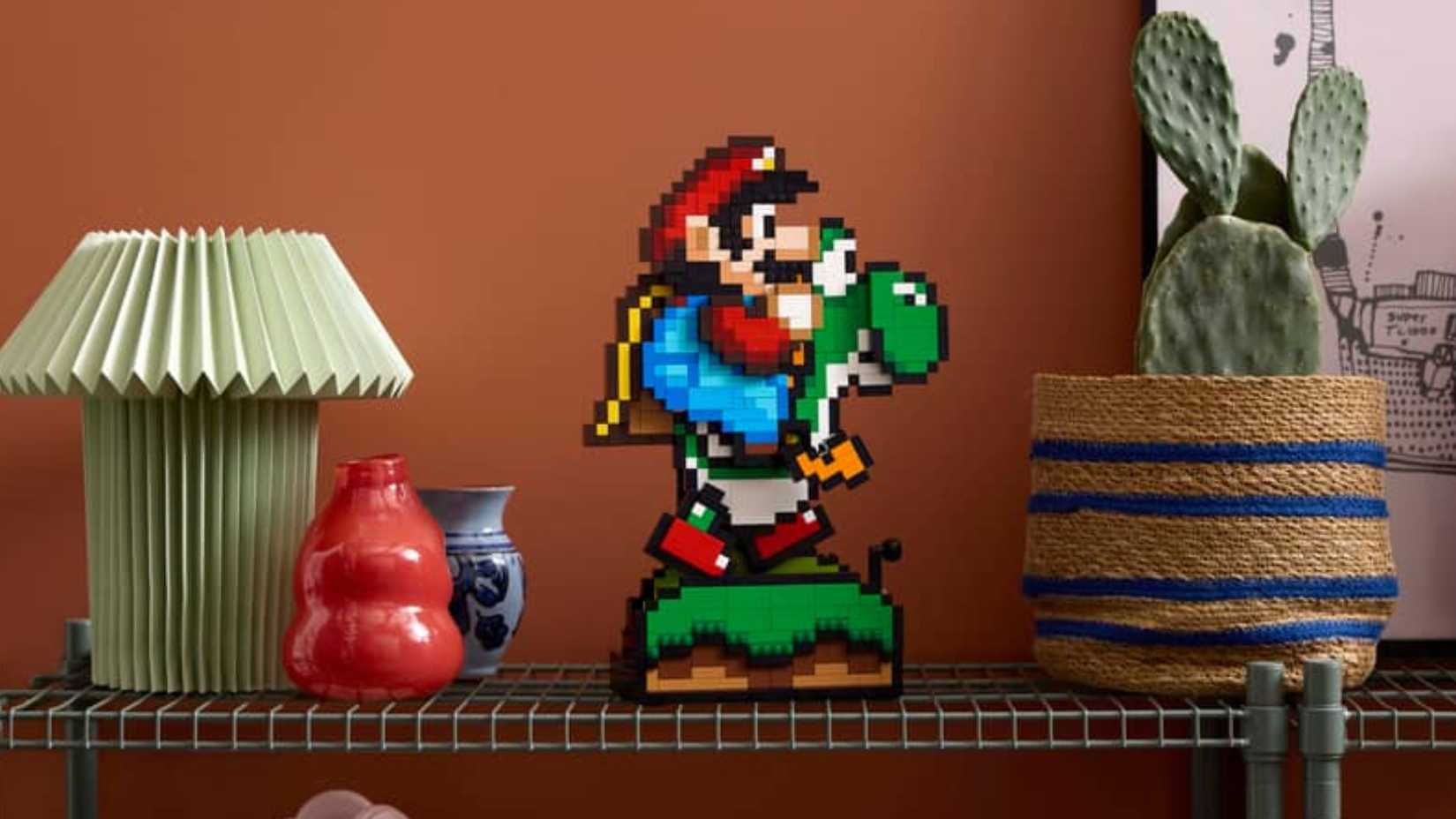 This is a Super Mario World Mario and Yoshi Lego set.