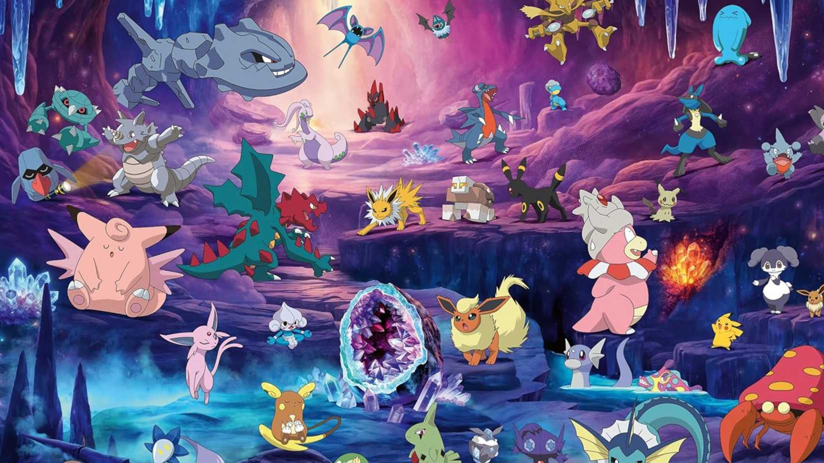 Cave scene from the Pokemon Festival Journey puzzle.