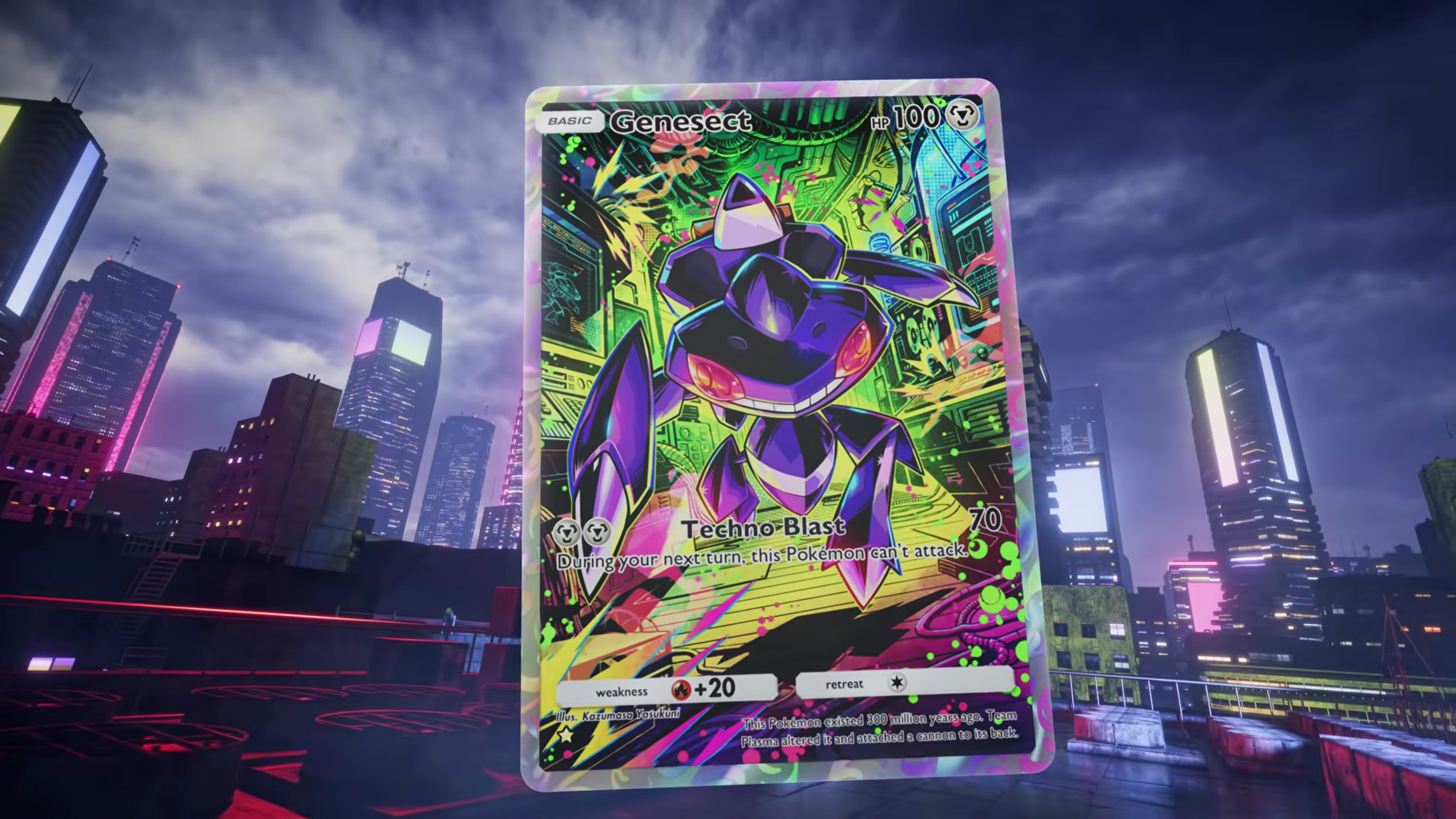 full art genesect card from pokemon tcg pocket.