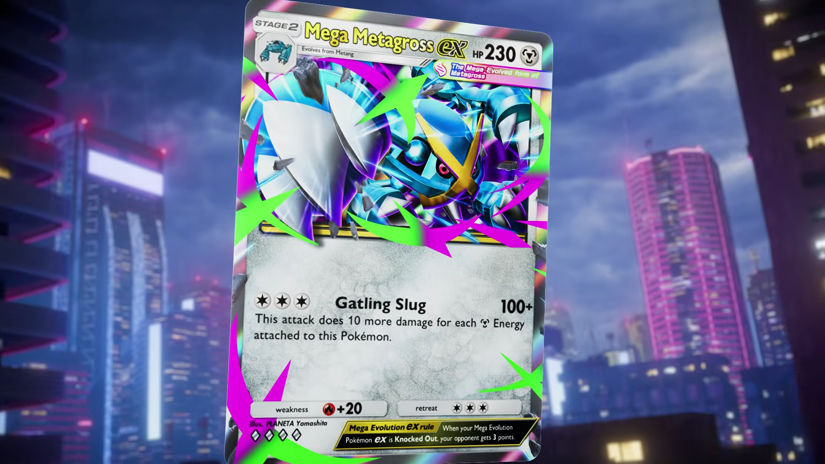 mega metagross ex card from pokemon tcg pocket.