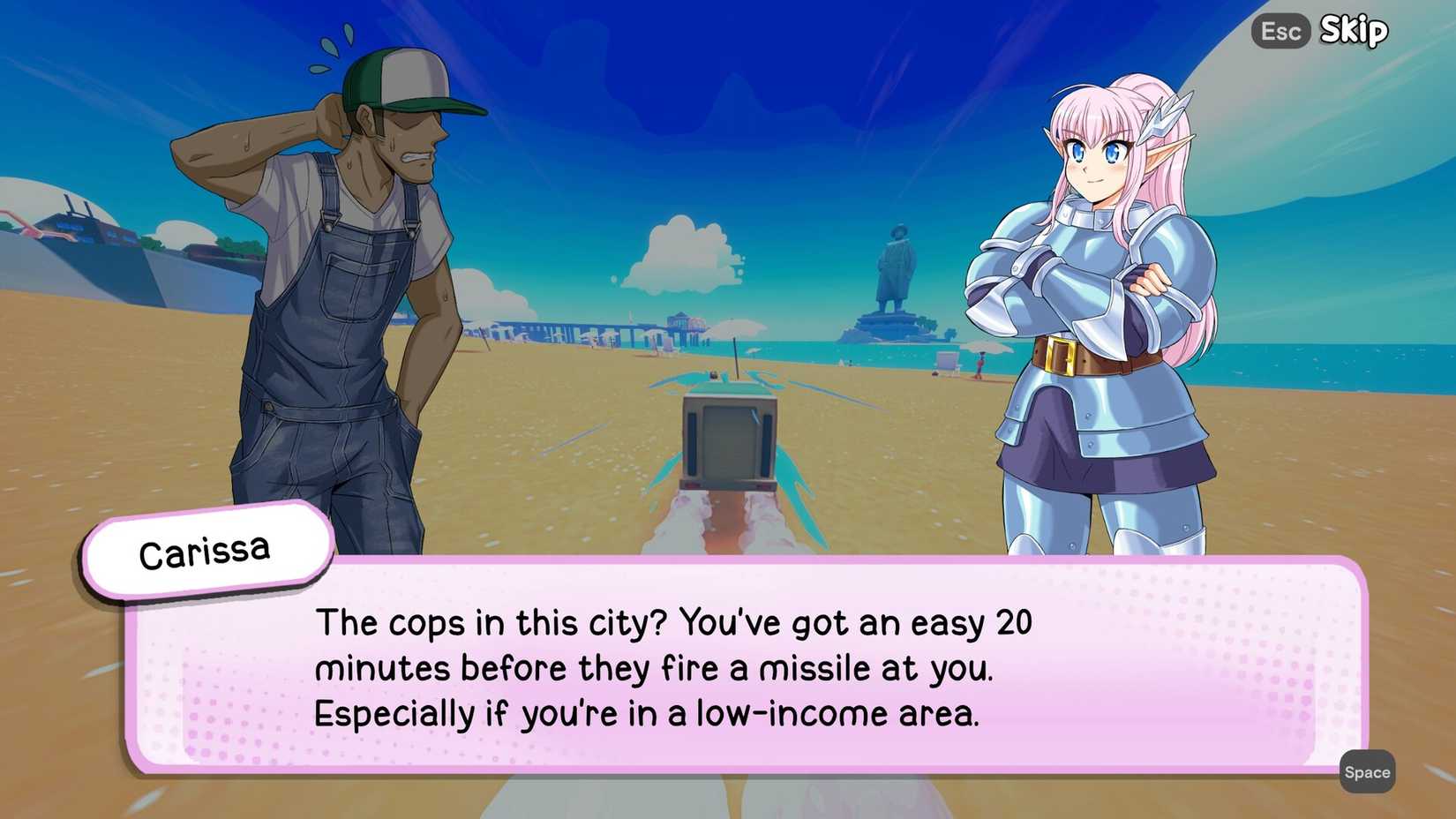 Cop dissing dialogue in Truck-kun is Supporting Me from Another World?!