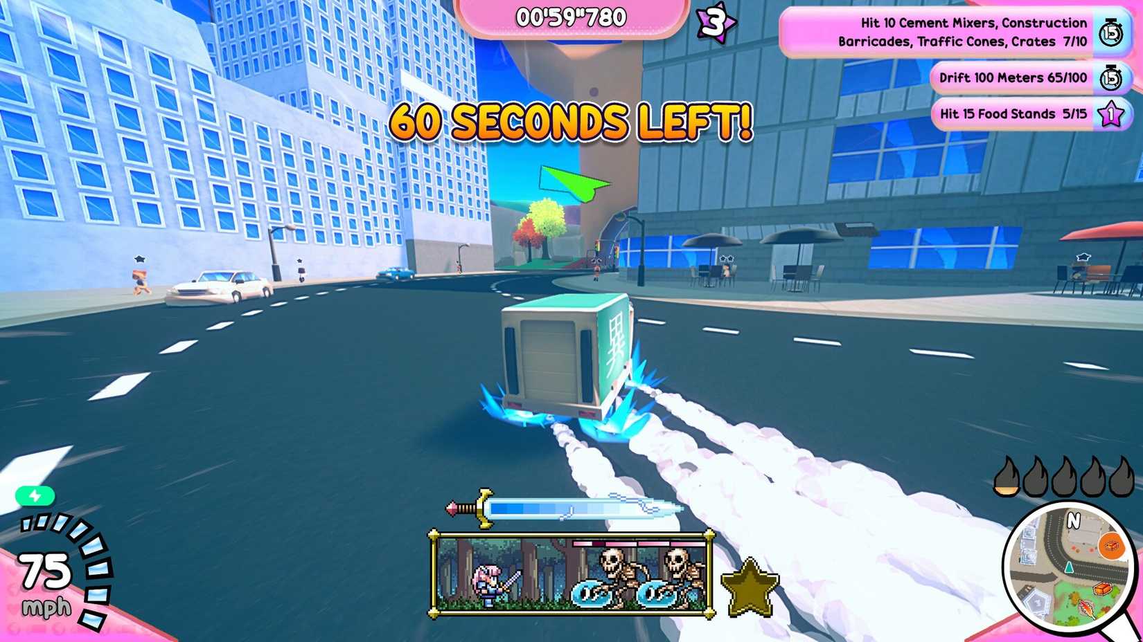 Drifting gameplay in Truck-kun is Supporting Me from Another World?!