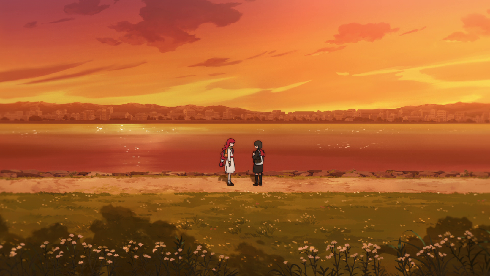 Lara and Mari sit by a large river in Goodbye, Lara. 