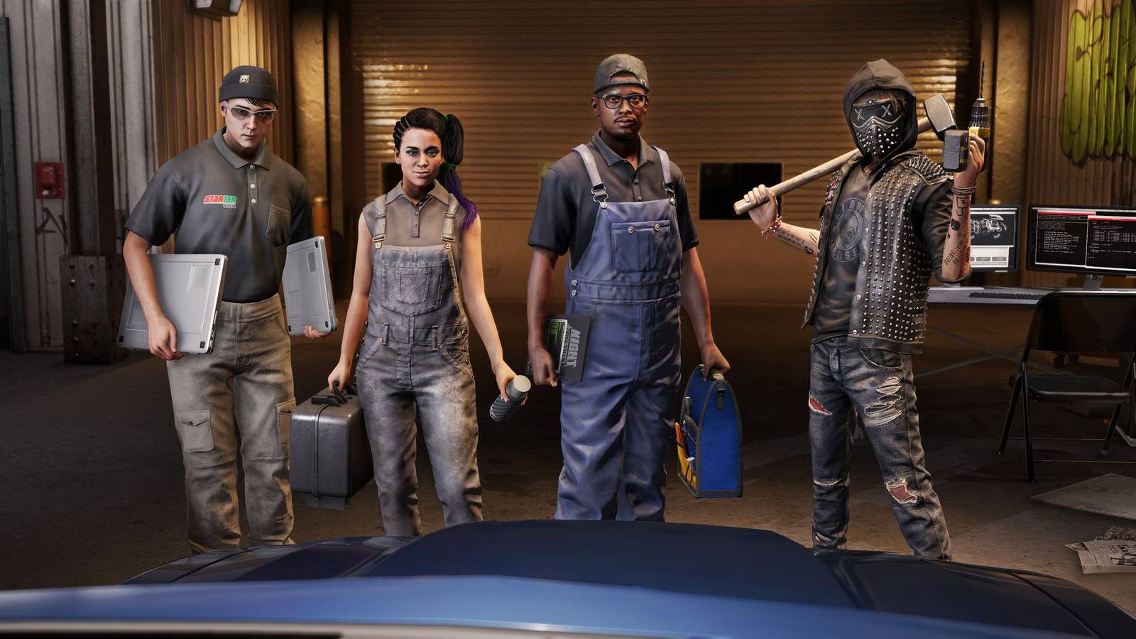 The Dedsec crew together in Watch Dogs 2.