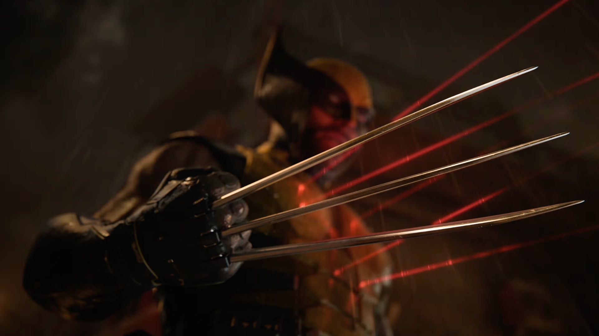 Wolverine with his claws out in a cinematic trailer for Marvel's Wolverine.