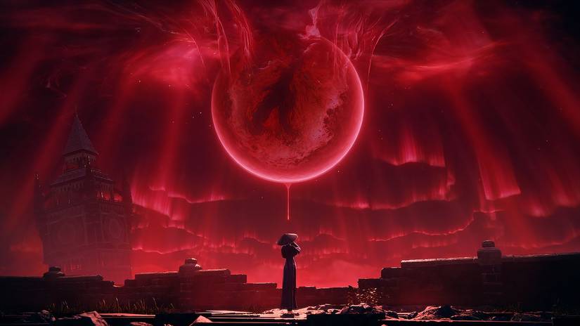 Trang Lanh standing under the blood moon in the Duskbloods.