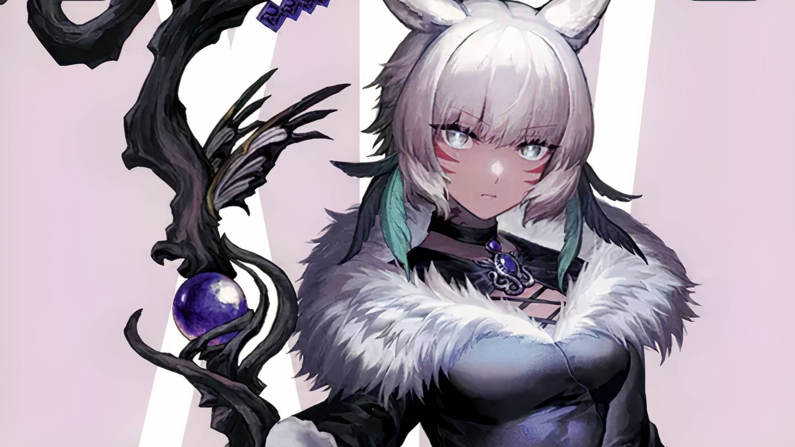 a close up of the artwork from the Y'shtola, Night's Blessed MTG card from Final Fantasy.