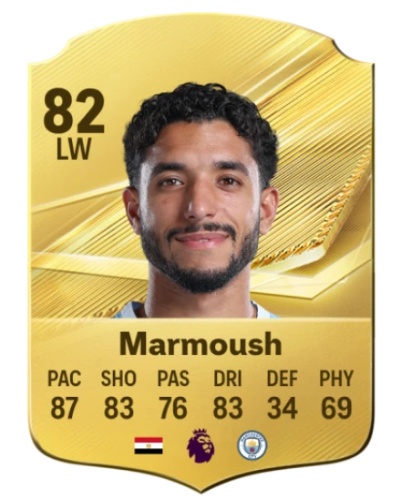An image of Omar Marmoush's FUT card from FC 27.
