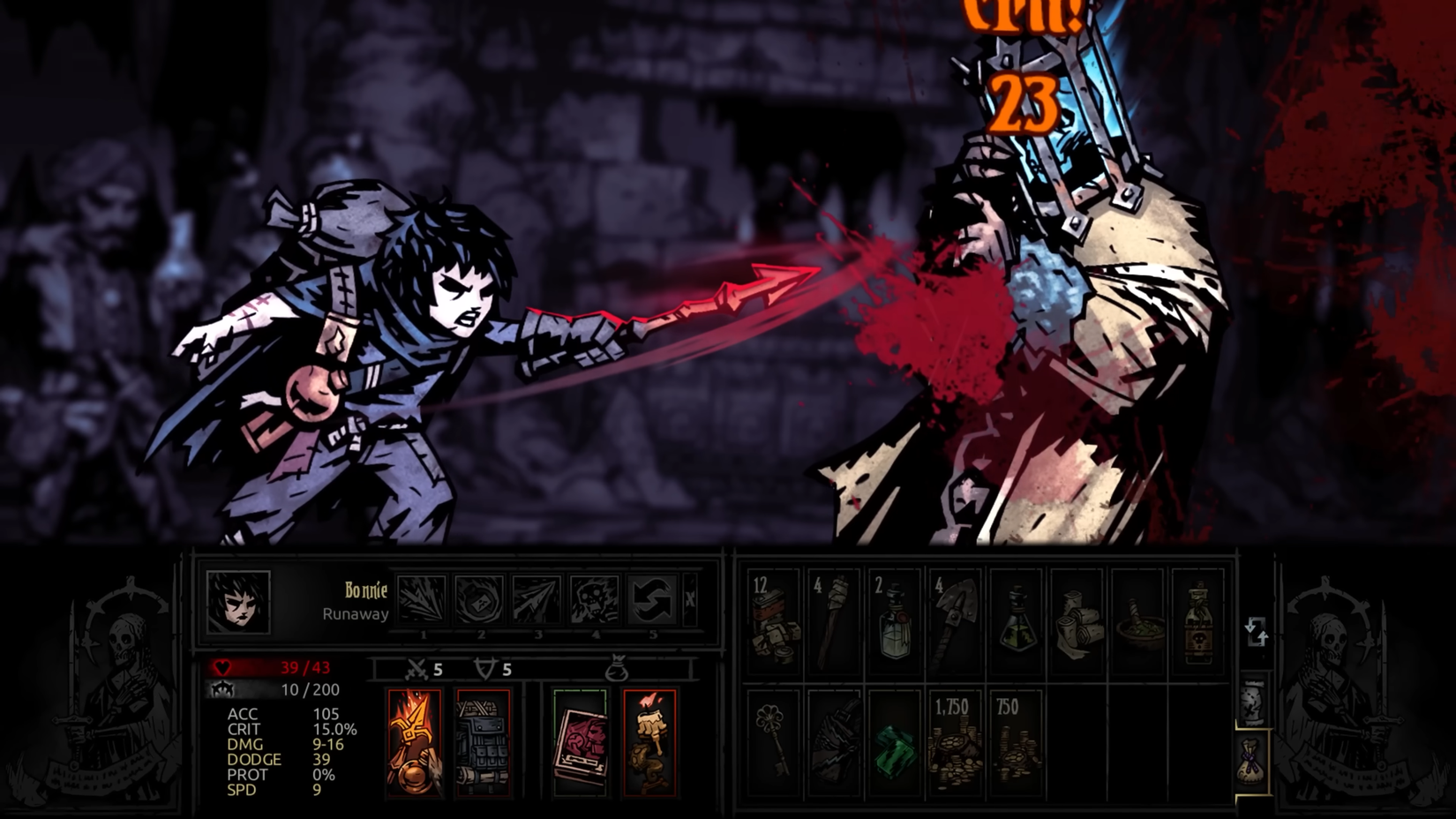 کارەکتەری Darkest Dungeon هێرش دەکاتە سەر کۆکەرەوە