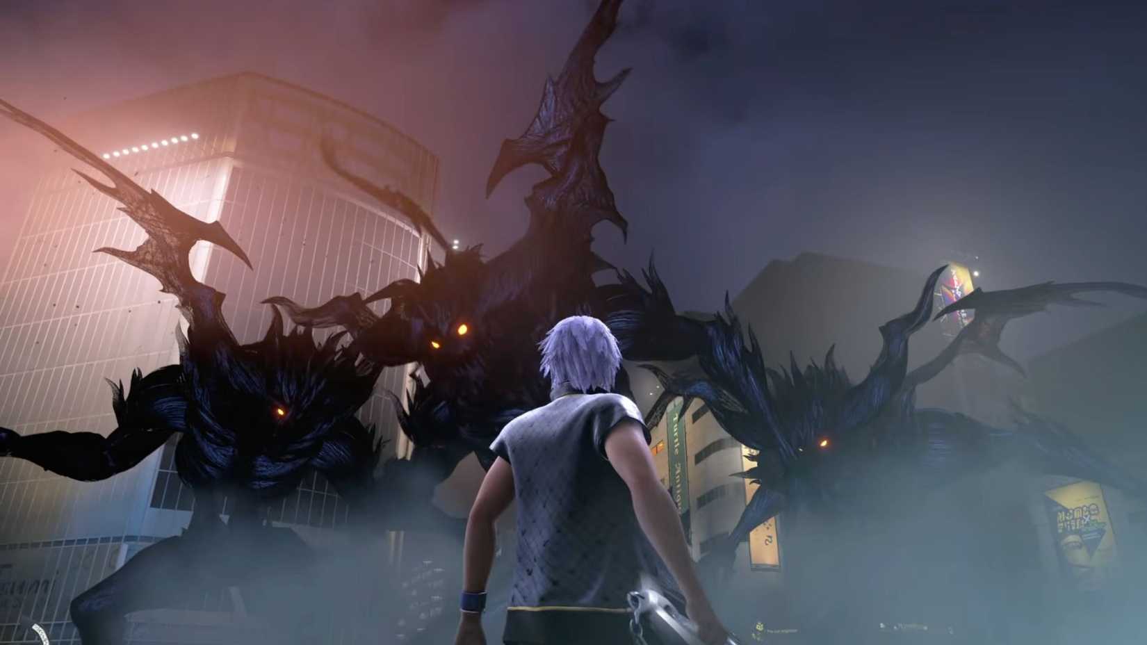 Riku facing Darkside in Kingdom Hearts 4.