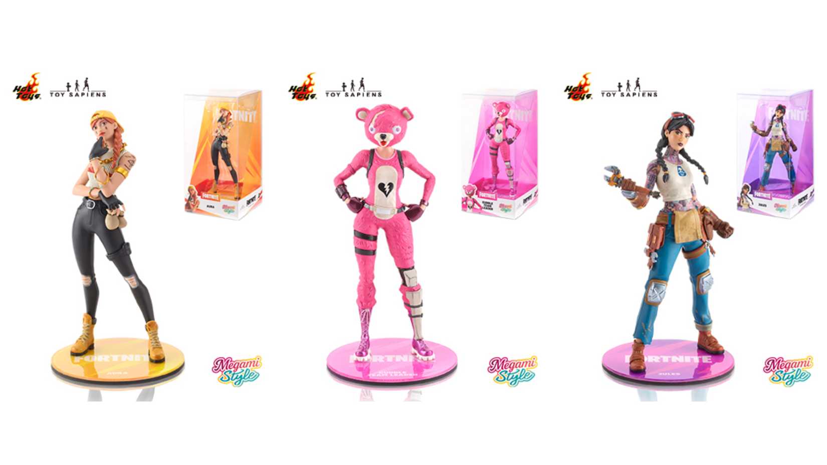 aura jules and cuddle team laeader fortnite hot toys action figures.