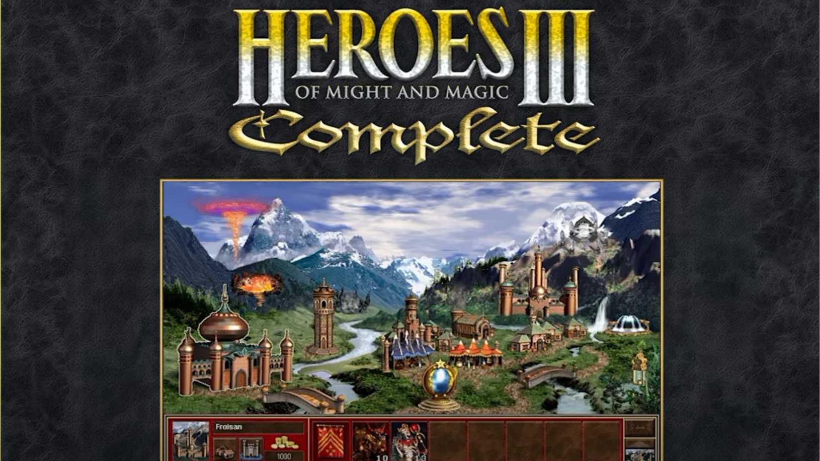heroes of might and magic 3 complete title screen.