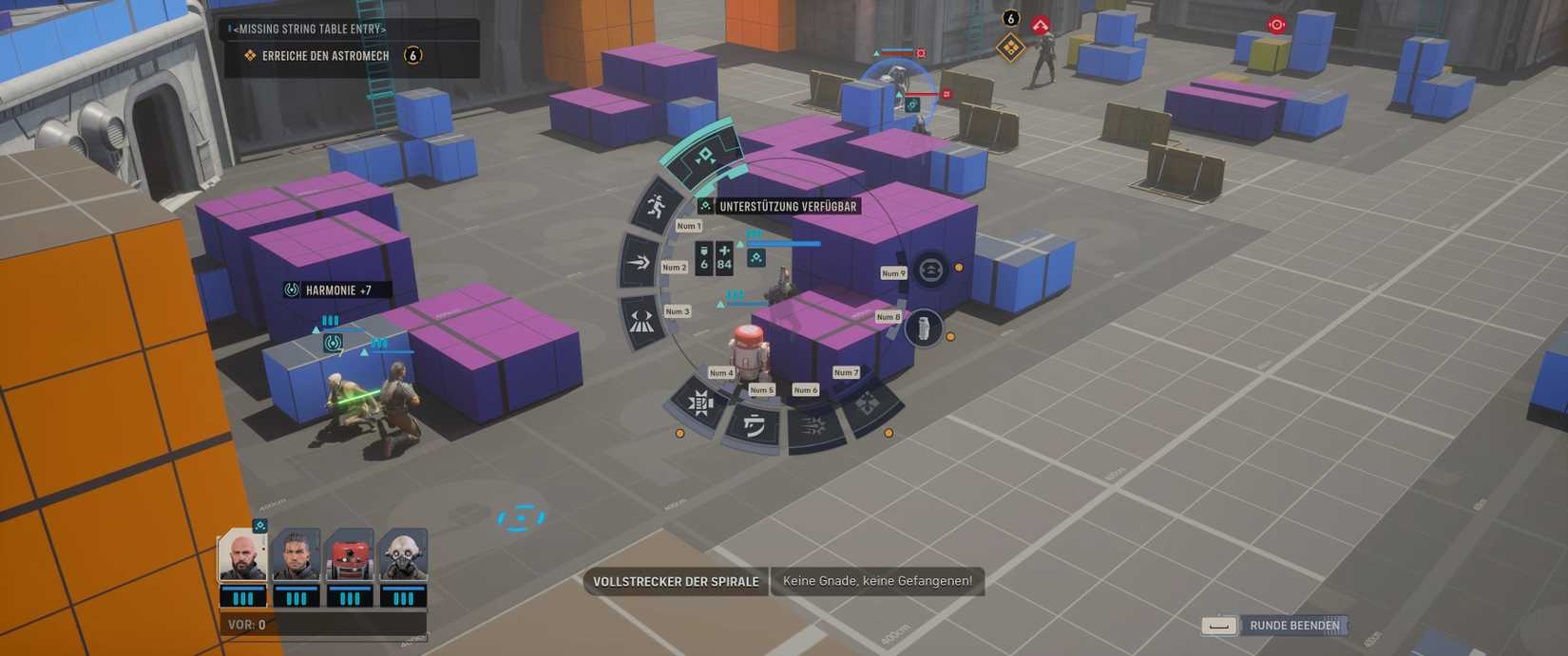 Restored content in Star Wars Zero Company. The screen shows an unfinished level without textures, just coloured squares.