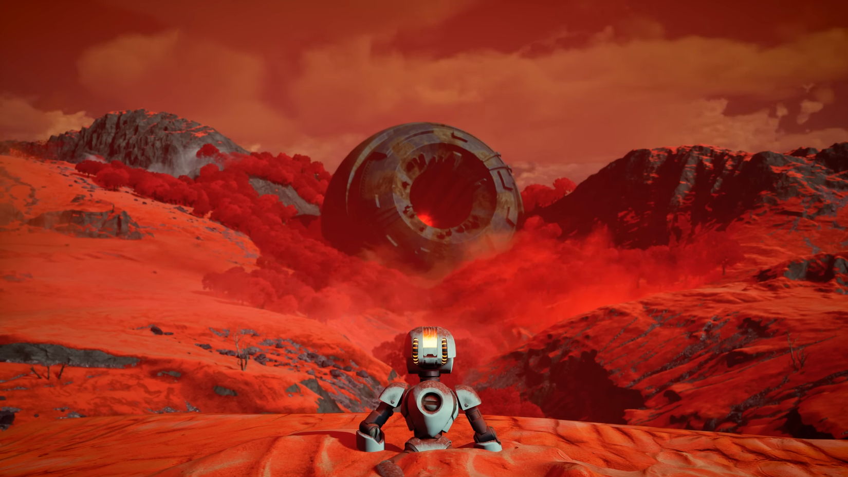 a gameplay screenshot featuring a robot from rustbound.