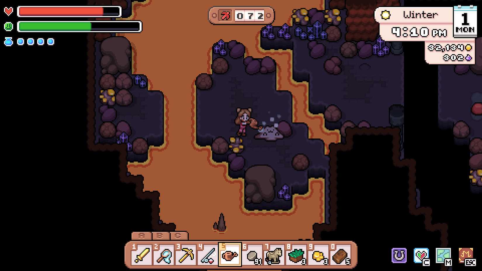 Mining in Fields of Mistria. 