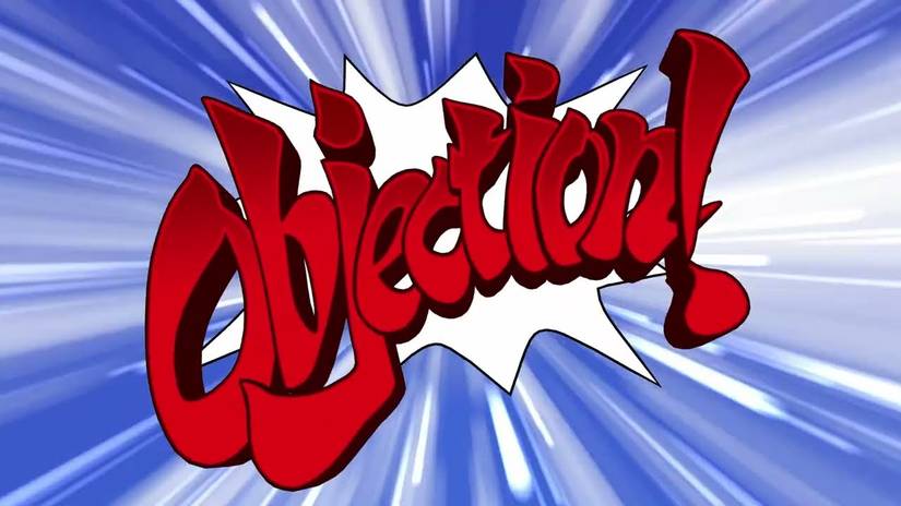 Ace Attorney objection popup.