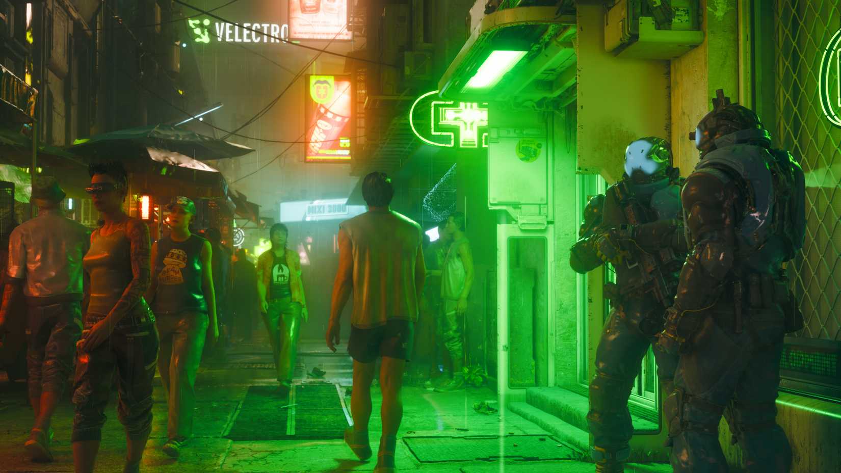 A busy street in No Law.