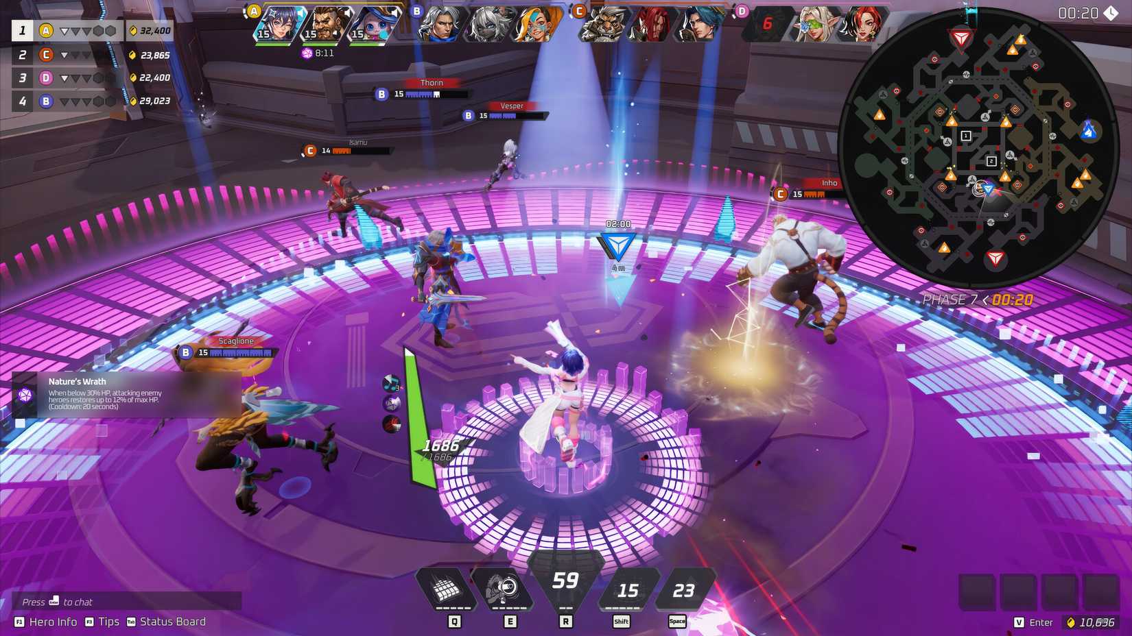 A combat scene in Project Zeta.