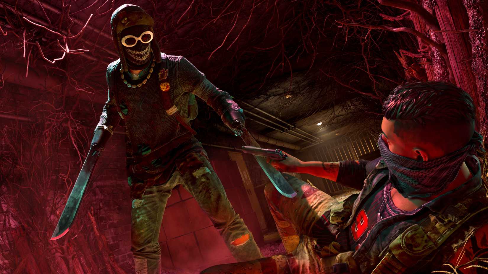 A player with machete arms in PUBG Ded.Net.