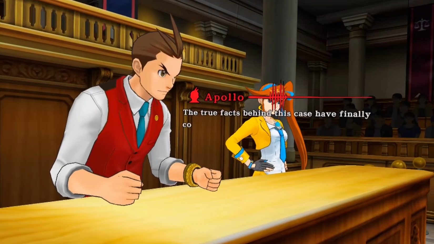 Ace Attorney Dual Destinies VR screenshot of Apollo.