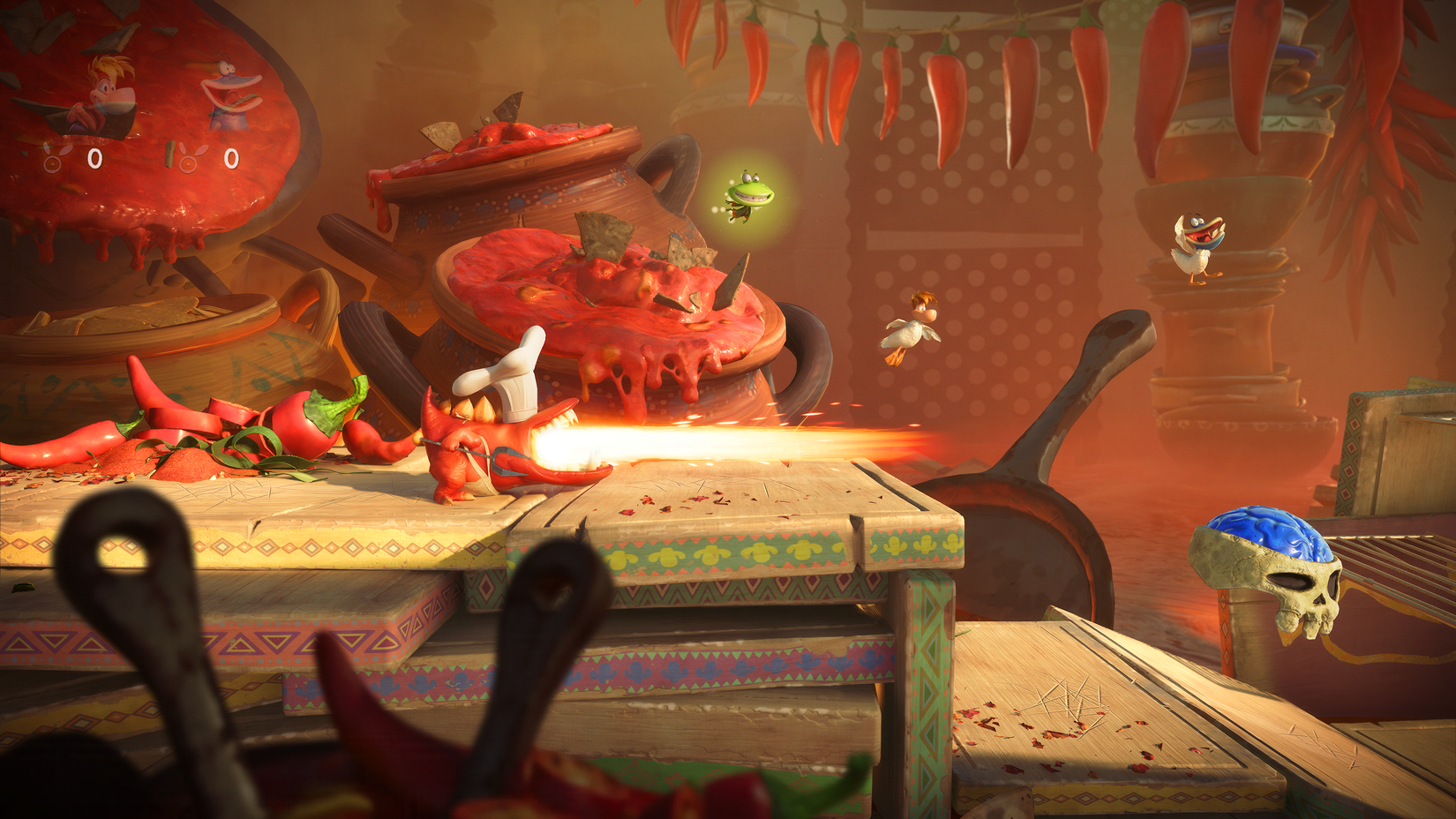 Rayman and Globox as ducks in Rayman Legends Retold.
